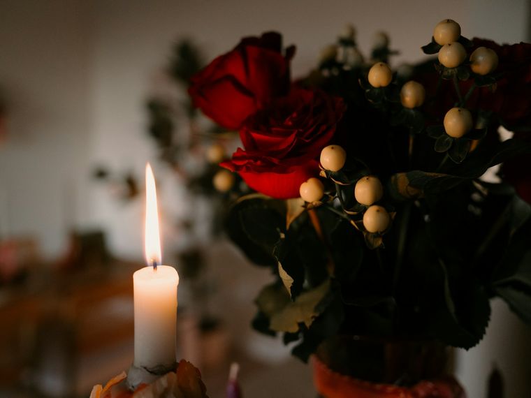 One candle, and everything that needed saying was said quietly.